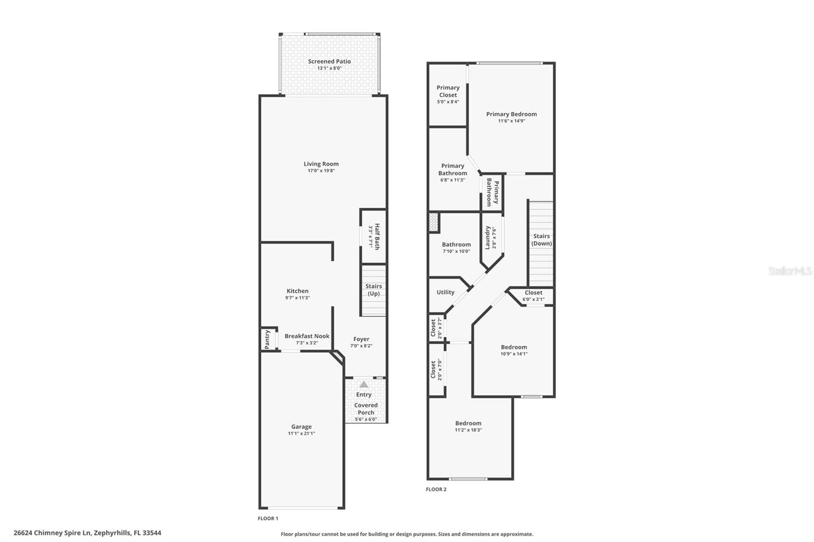 floor plans - 26624 CHIMNEY SPIRE LN, WESLEY CHAPEL