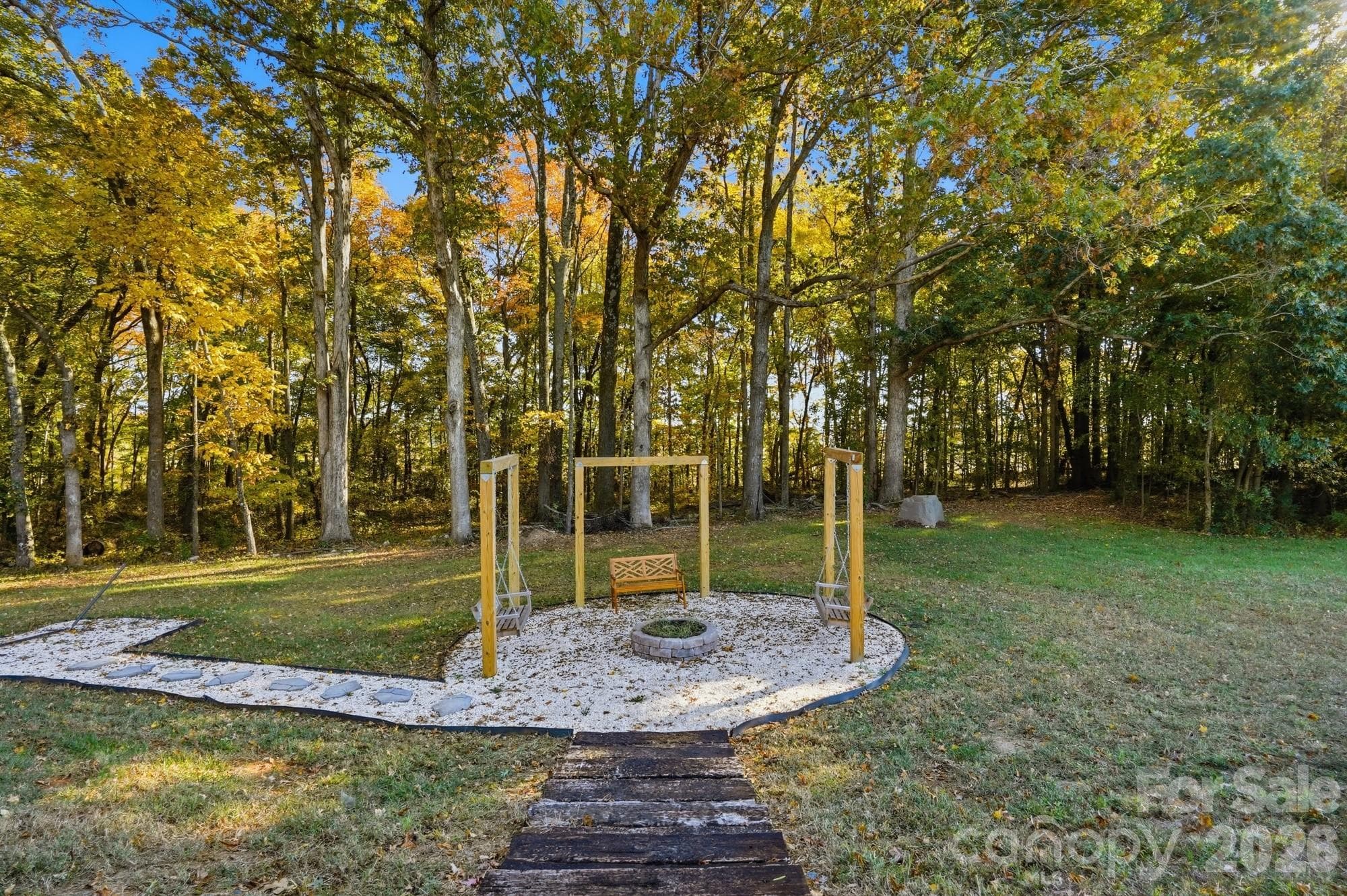 Custom Built Fire Pit and Swing/Hammock Area - 4105 Parkwood School Road, Monroe
