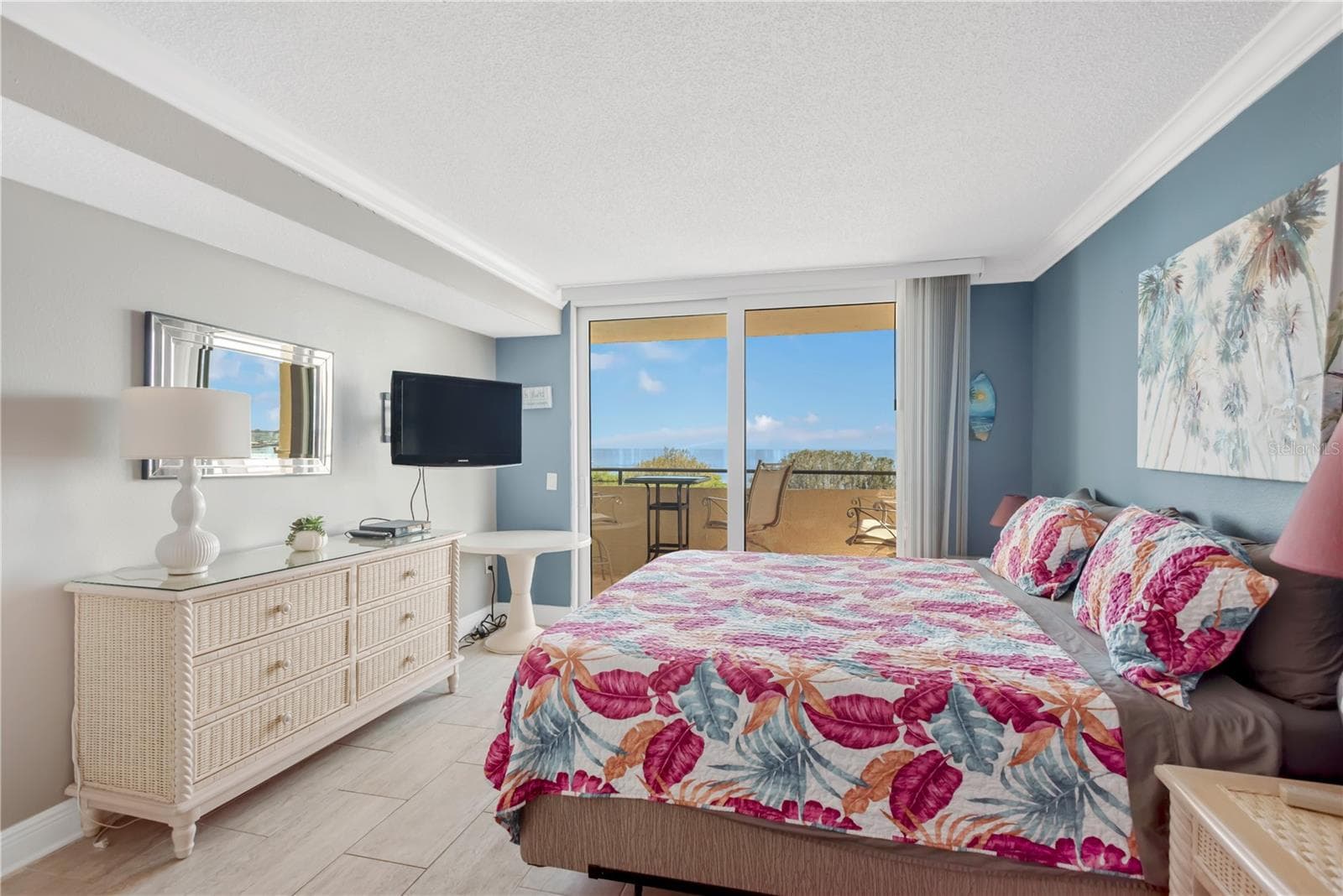 Expansive Master Bedroom with sliders to open, covered balcony.  Your view every day!! - 5915 SEA RANCH DR #503, HUDSON