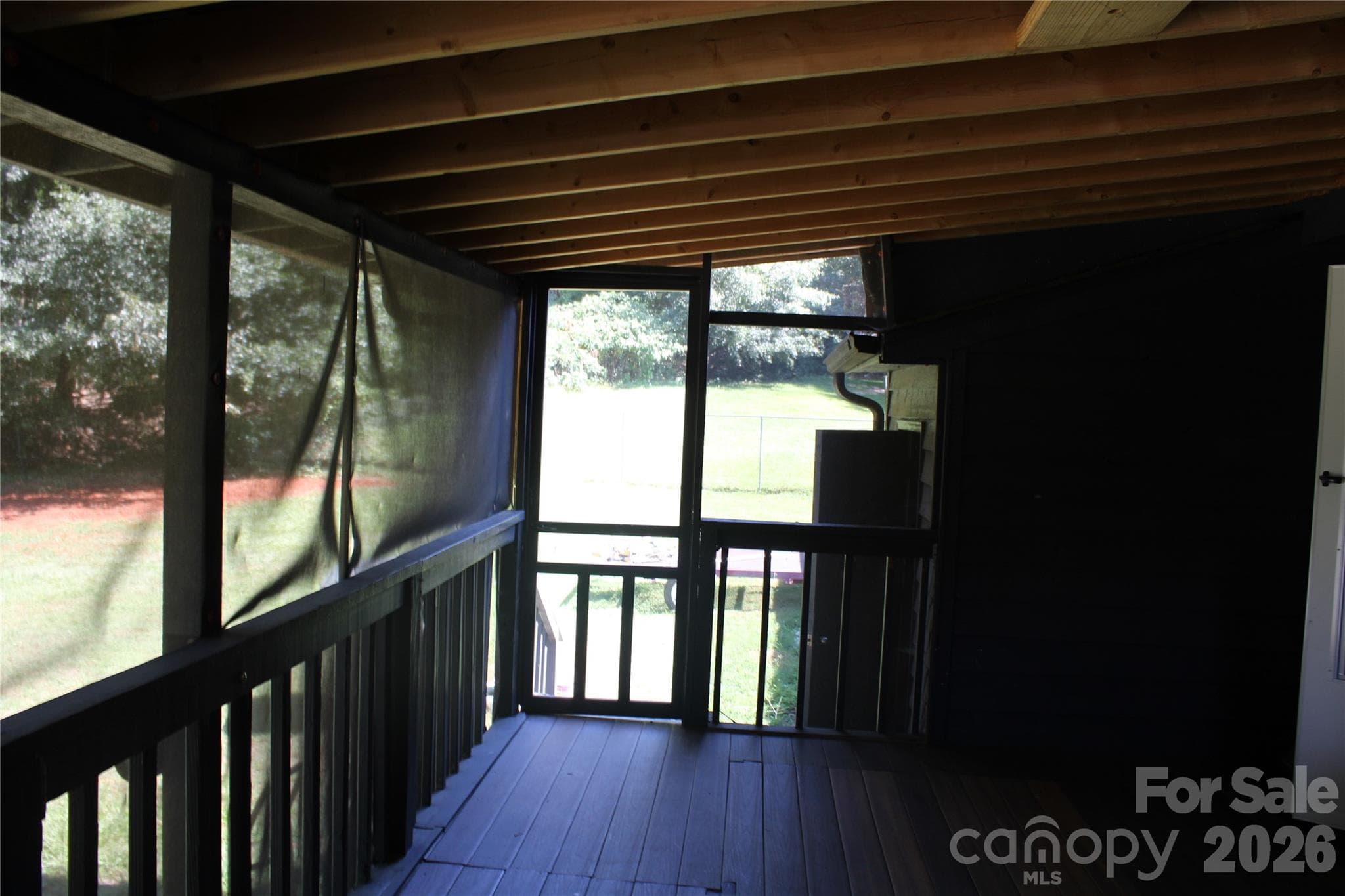 Covered screened deck with kick-for grill - 1841 Oak Hollow Road, Gastonia