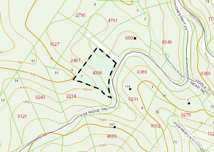 Topographic Map - 999 Fox Ridge Trail, Marion