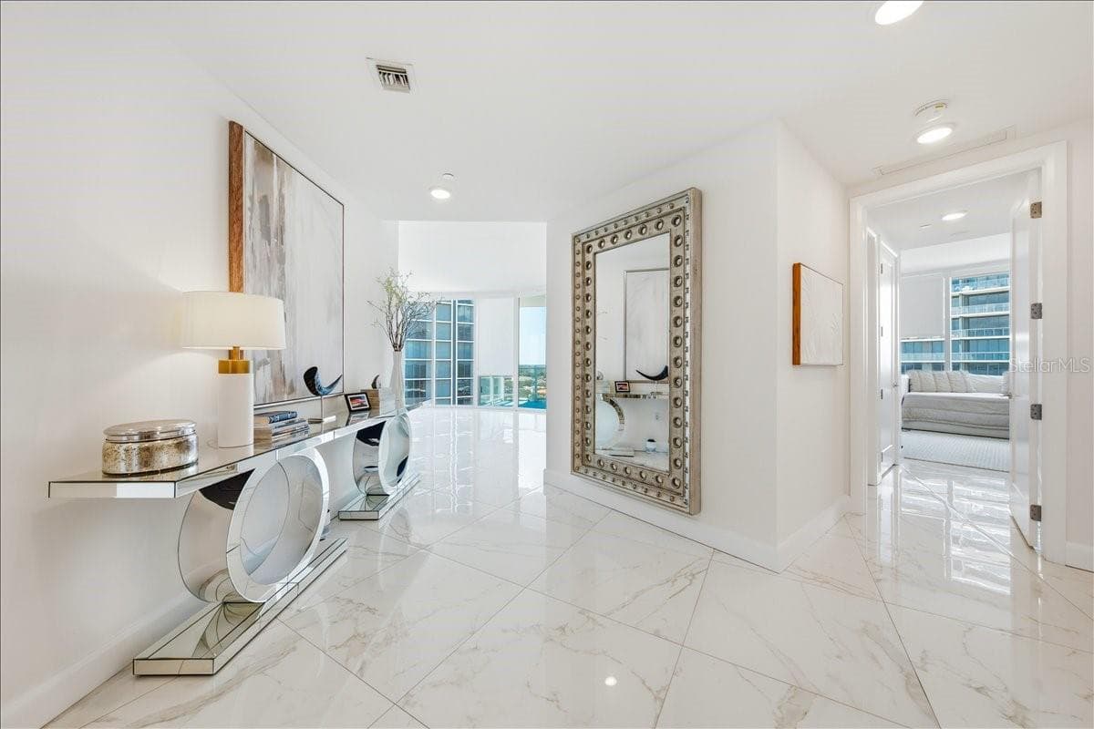 Expansive glass showcasing breathtaking waterfront scenery. - 2900 W BAY TO BAY BLVD #1401, TAMPA