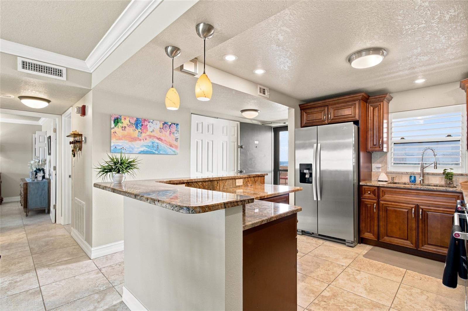 Kitchen and hall to bedrooms - 1270 GULF BLVD #2007, CLEARWATER BEACH