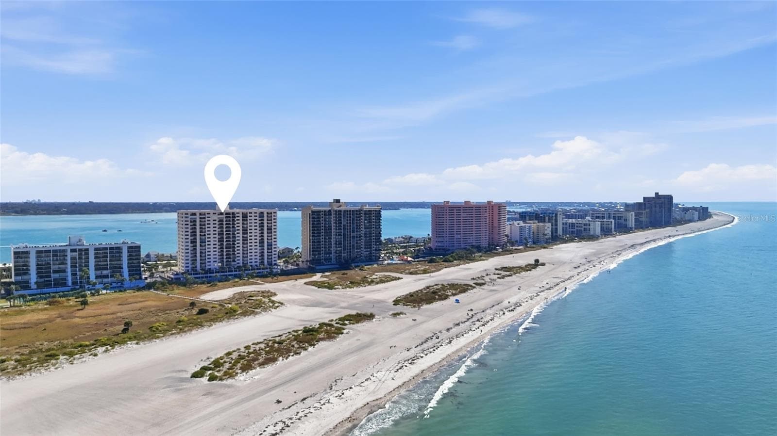 Arial View - 1270 GULF BLVD #2007, CLEARWATER BEACH