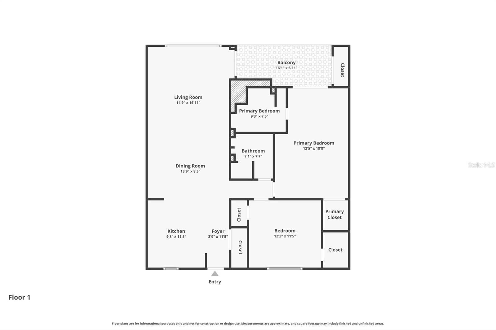 Floor Plan - 1270 GULF BLVD #2007, CLEARWATER BEACH