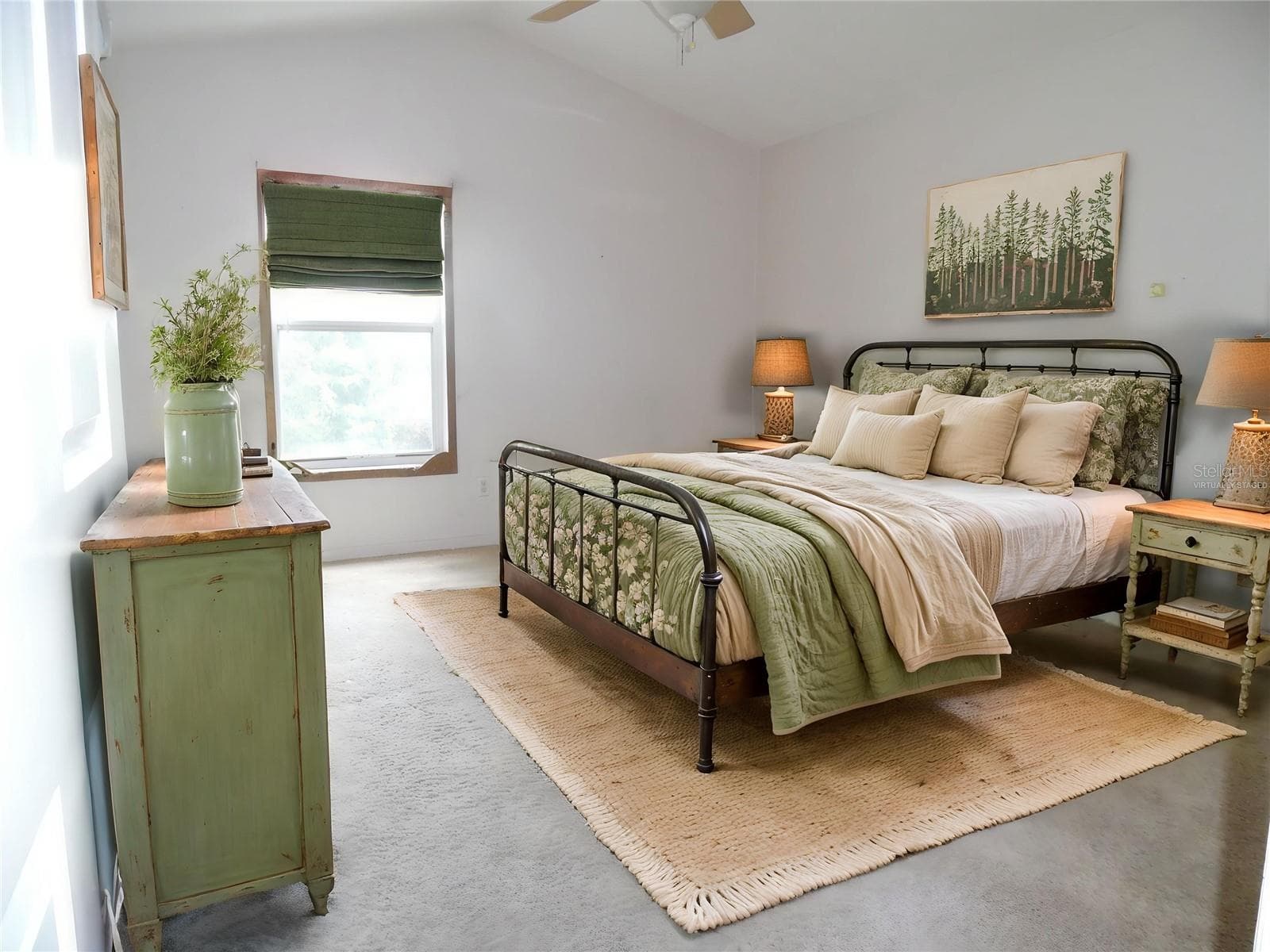 Virtually Staged Master Bedrom - 24947 CRANES ROOST CIR, LEESBURG