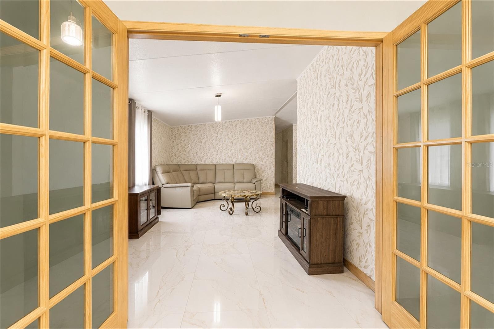 French doors to Living Room - 1 POINSETTIA DR, FORT MYERS