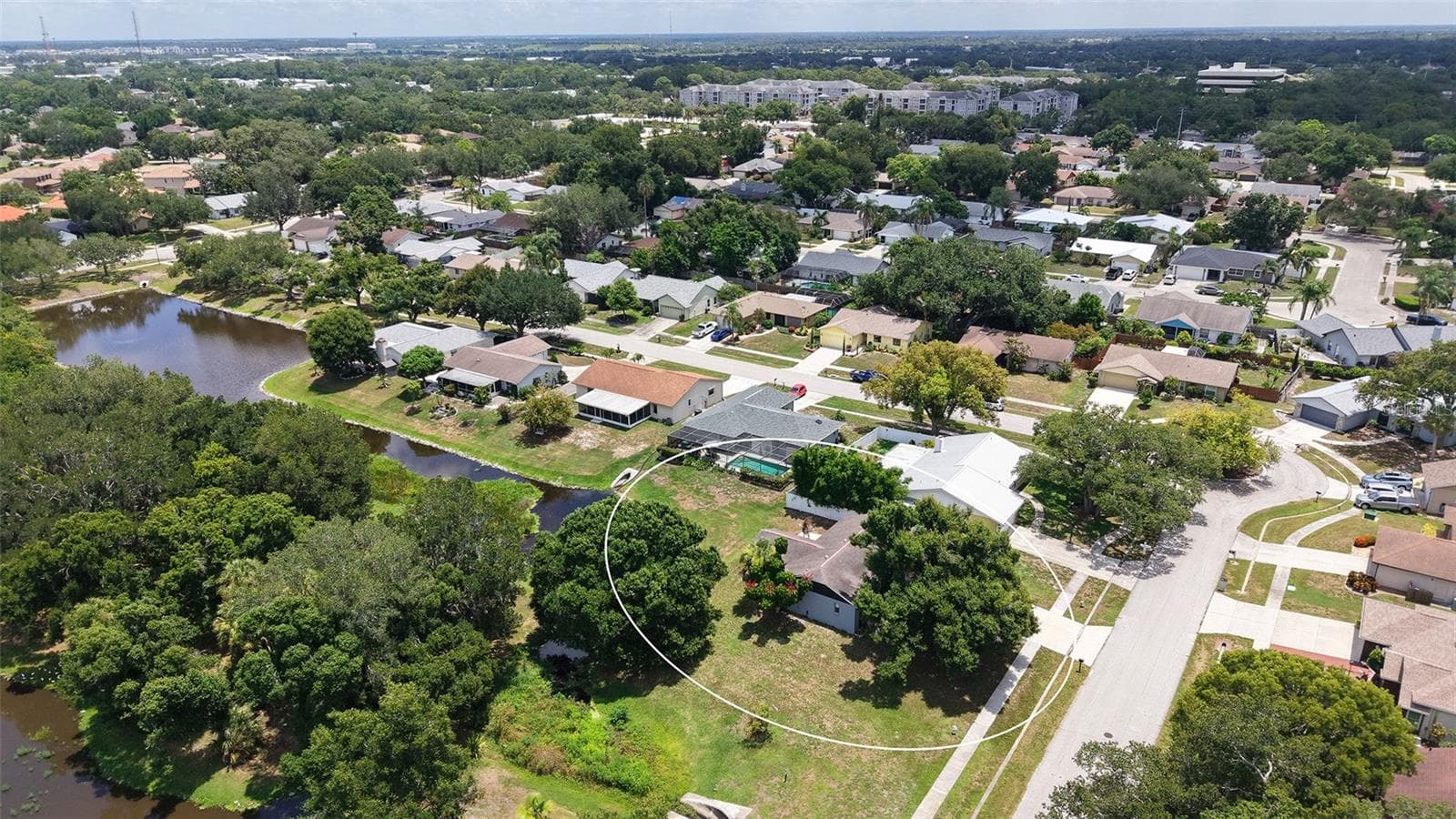 Left Aerial - 2481 S SCARLET OAK CT, SARASOTA