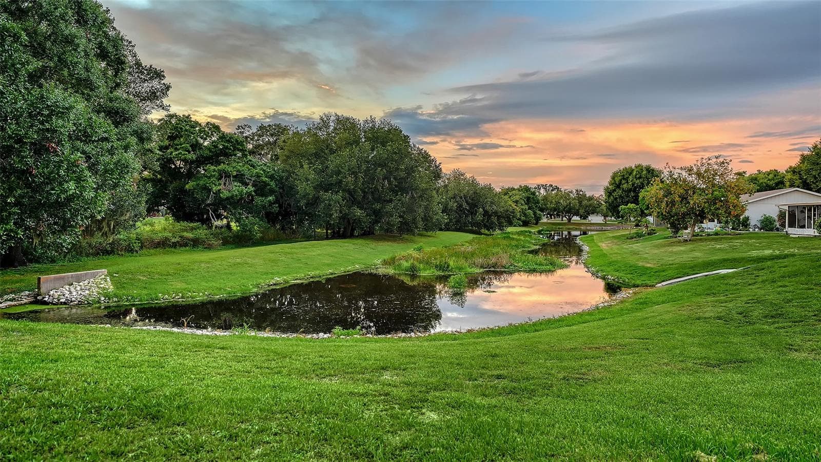 Pond Sunset - 2481 S SCARLET OAK CT, SARASOTA