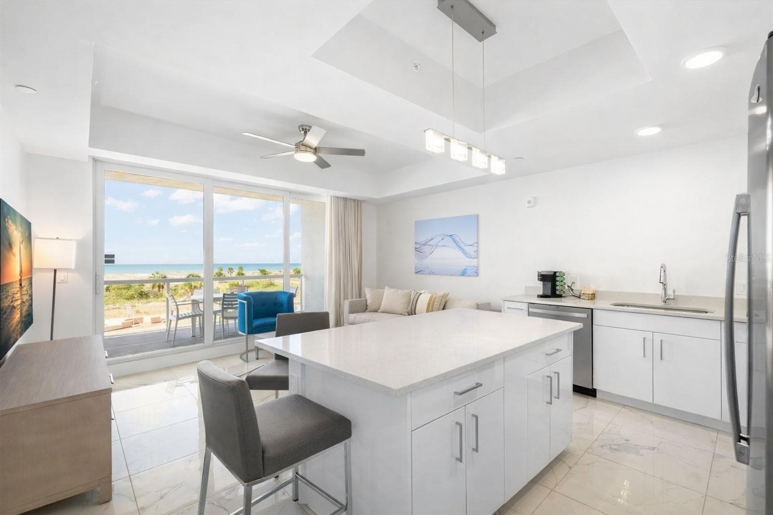 Low monthly fees ($792) include Cable TV, Building Insurance, Internet, Exterior Maintenance, Reserves, Grounds Maintenance, On-Site Manager, Pool Maintenance, Sewer, Trash, and Water. - 11500 GULF BLVD #304, TREASURE ISLAND