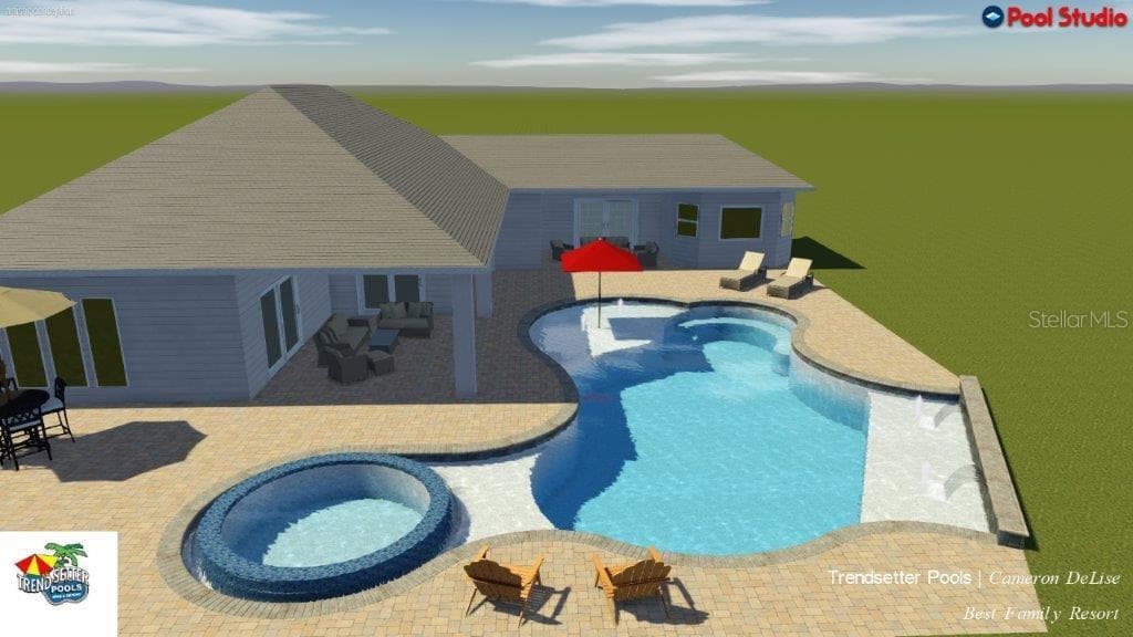 Pool Rendering - 2208 PRINCESS JULIA LN, LUTZ