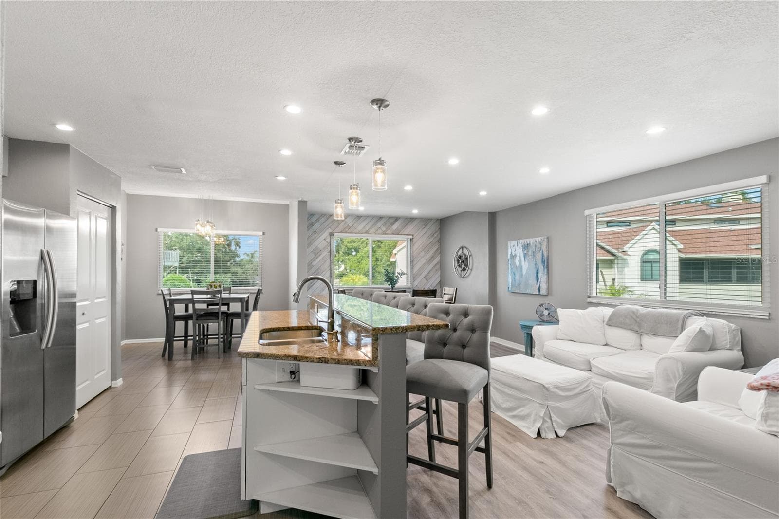 2nd Level-Living Room/Kitchen/Dining Room Combo - 2376 HANOVER DR, DUNEDIN