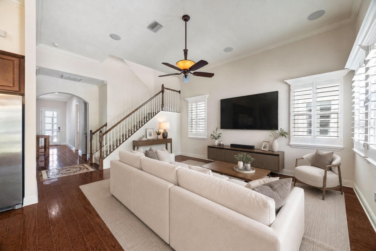 Family Room Virtually Staged - 510 WINTERSIDE DR, APOLLO BEACH