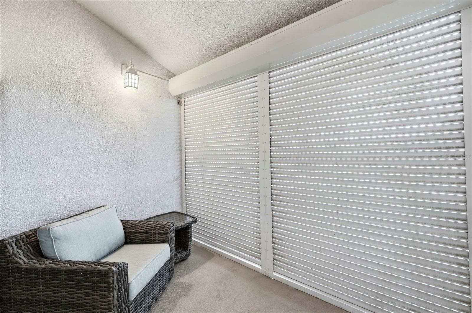 Hurricane shutters fully closed - 14800 WALSINGHAM RD #614, LARGO