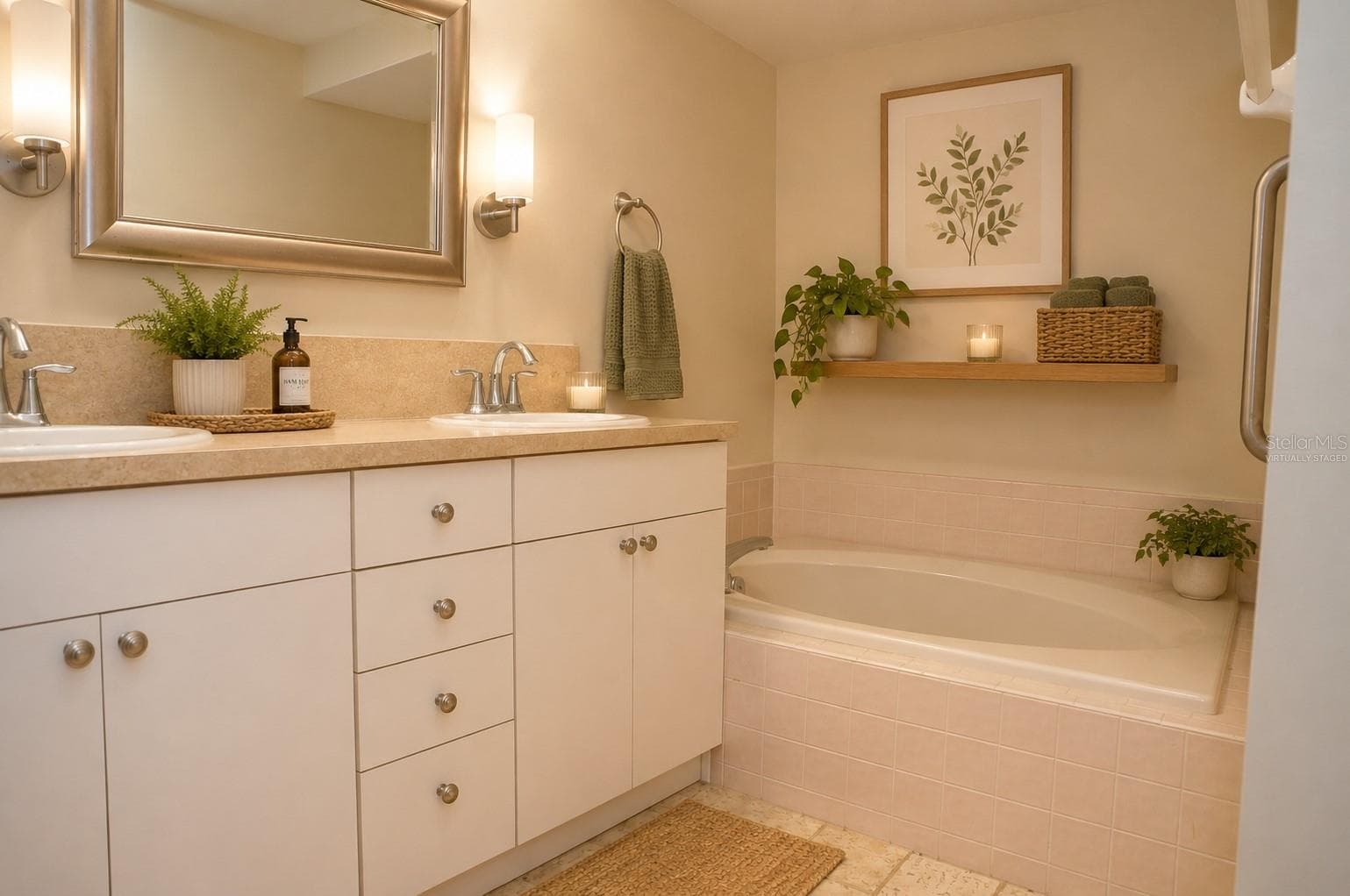 Virtually staged primary bath - 5565 SALEM SQUARE DR N, PALM HARBOR