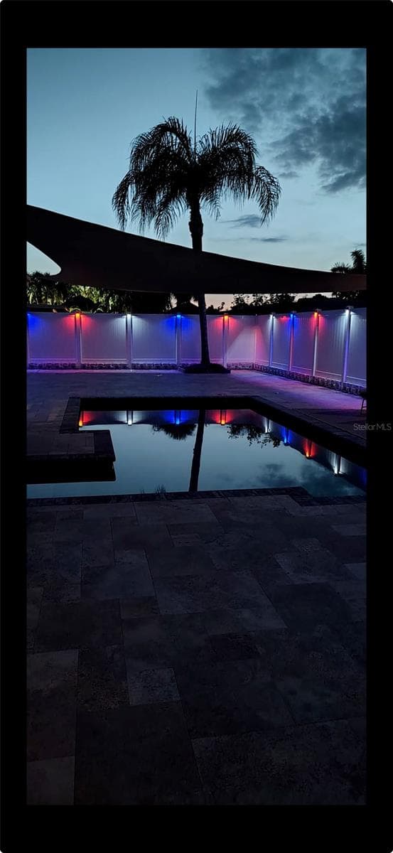 pool night view - 6020 10TH AVE W, BRADENTON