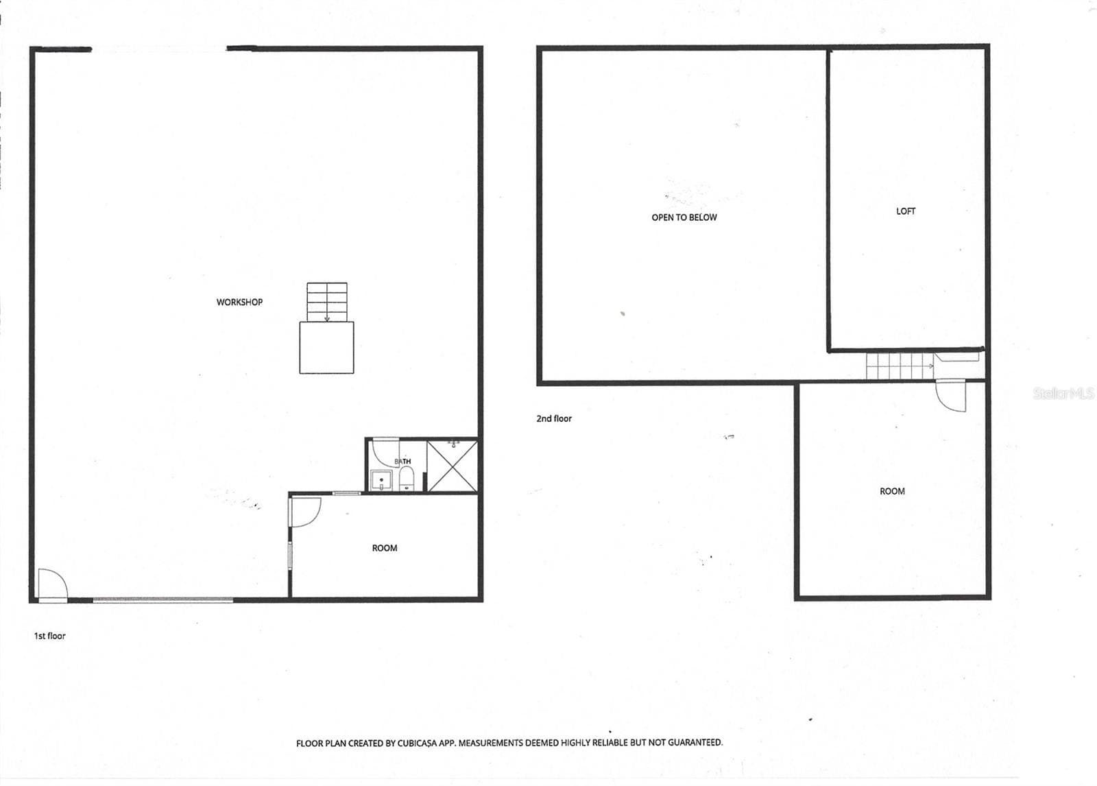 Shop floor plan. - 1530 DEERMOSS LN, DELAND