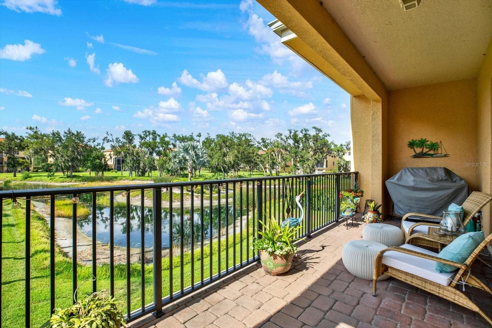 View from main level balcony - 1226 3RD STREET CIR E, PALMETTO