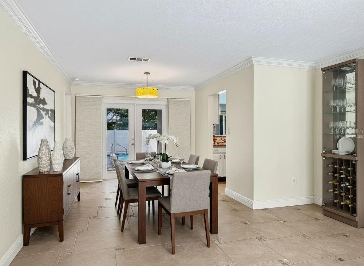 Dining Room - Virtually Staged - 1011 WINDING OAKS DR, PALM HARBOR