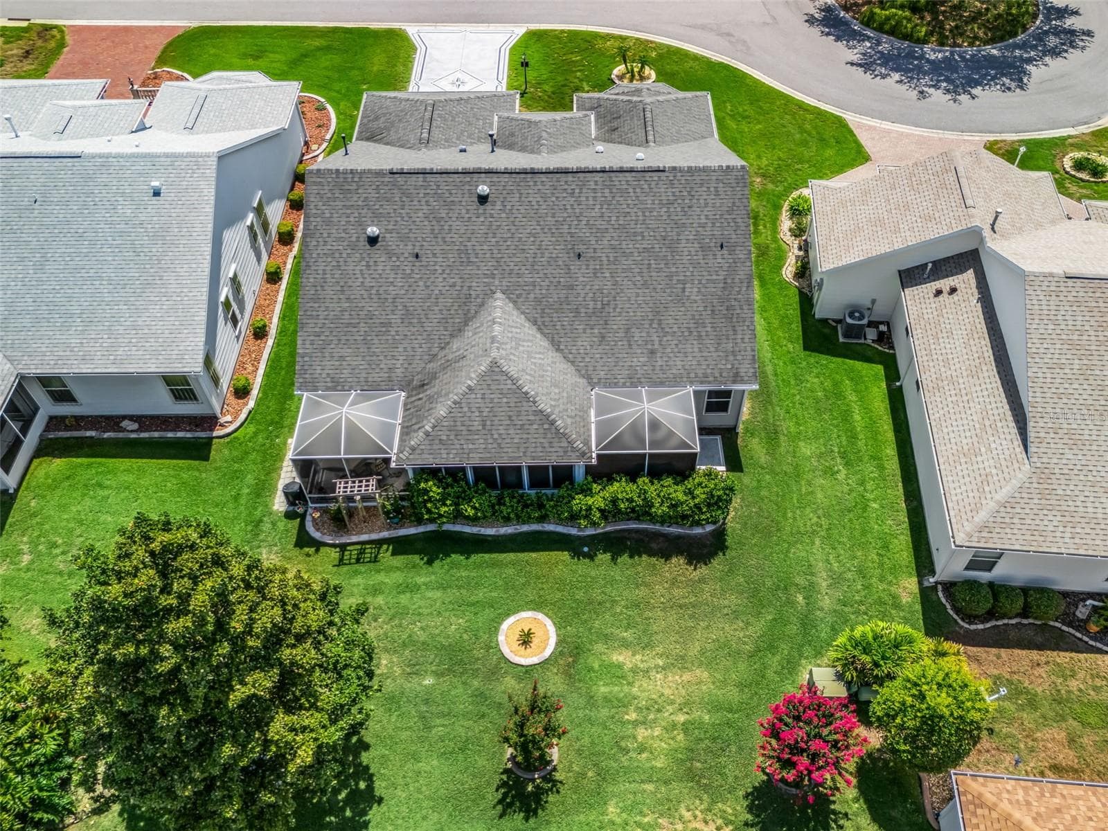 Aerial view showing extra large backyard--Offering more Privacy and Room for a pool! - 17946 SE 87TH MELROSE CT, THE VILLAGES