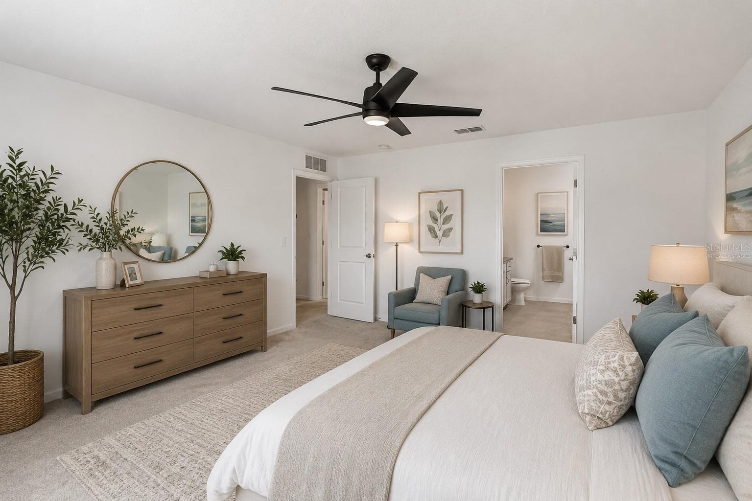 VIRTUALLY STAGED MASTER BEDROOM - 1457 DALKEITH CV, SANFORD