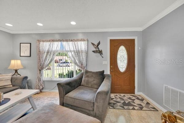 ENTRANCE TO LIVINGROOM WITH GORGEOUS ENTRANCE WITH GORGEOUS DOOR - 133 STAFFORD CIR, PALM HARBOR