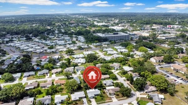 AERIAL VIEW OF STREET - 133 STAFFORD CIR, PALM HARBOR