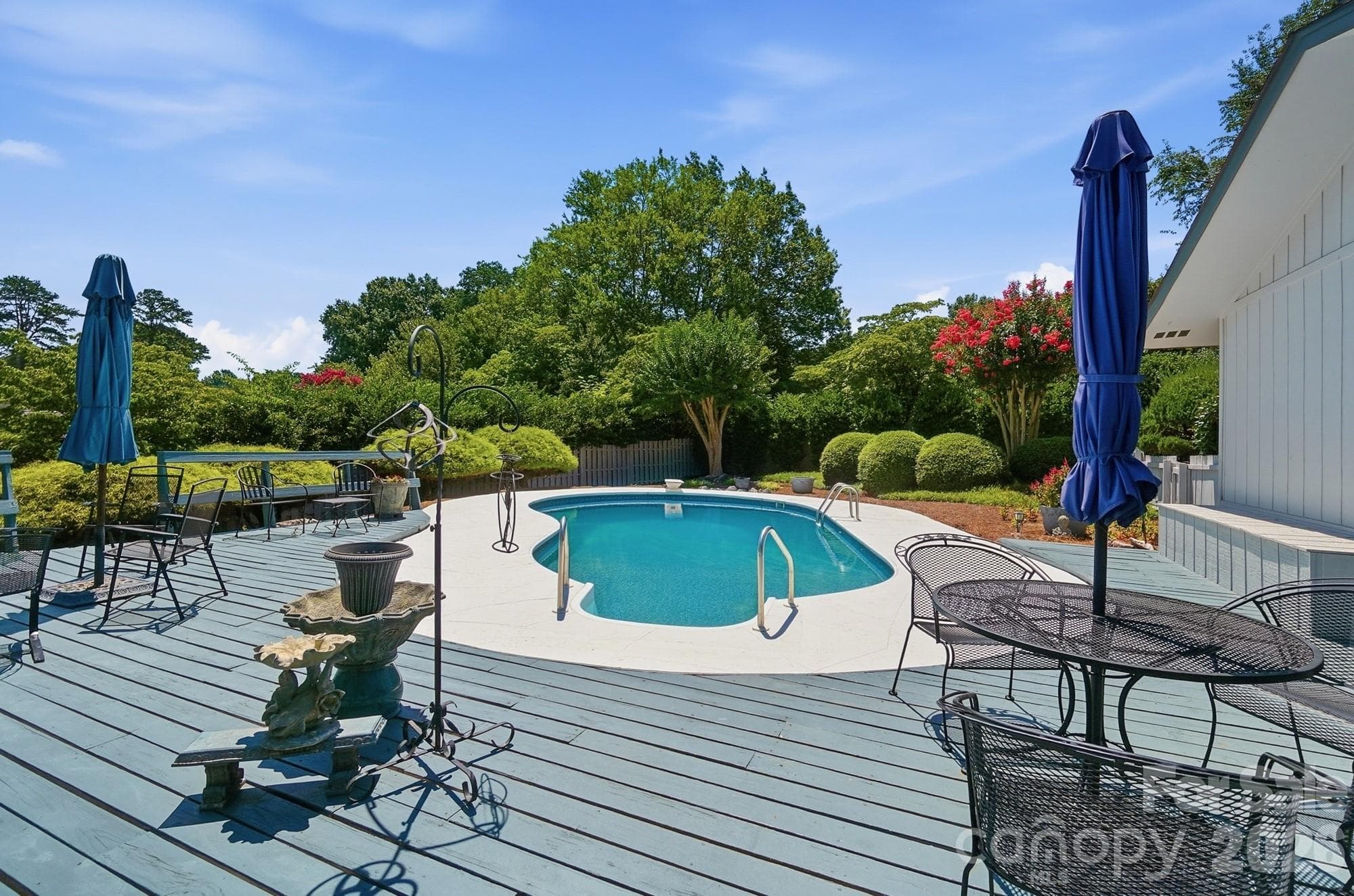 Back Deck Overlooking Pool - 1507 Heatherloch Drive, Gastonia