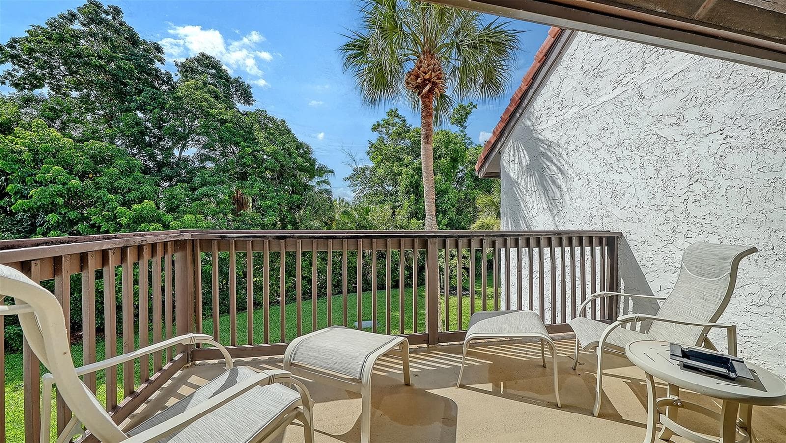 Open balcony off Primary Bedroom, second floor. - 1646 STICKNEY POINT RD #101, SARASOTA