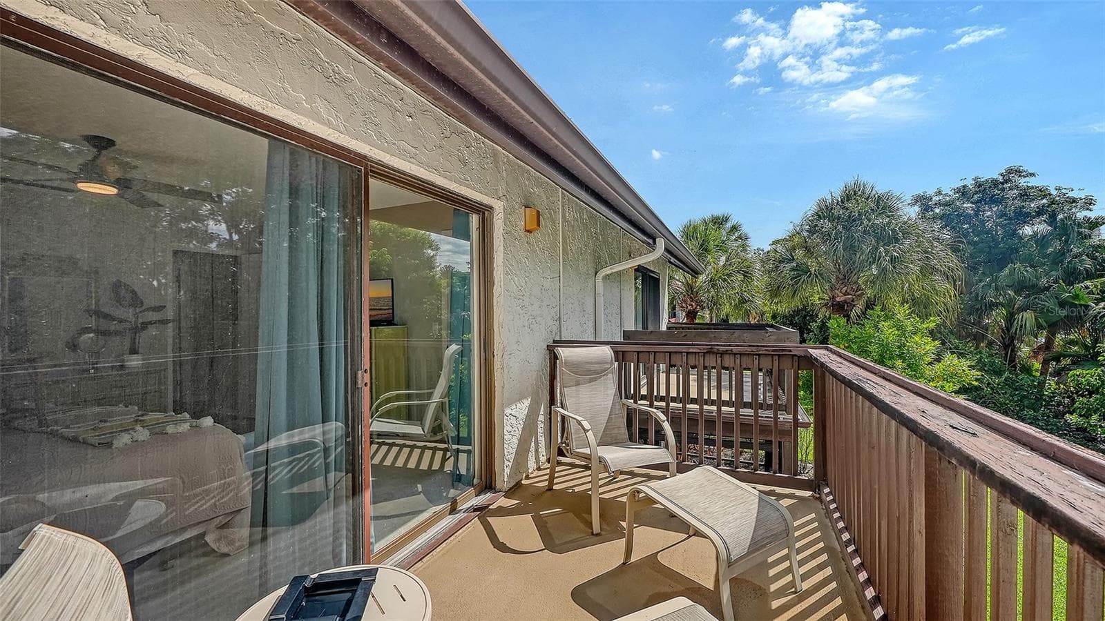 Open balcony off Primary Bedroom, second floor. - 1646 STICKNEY POINT RD #101, SARASOTA