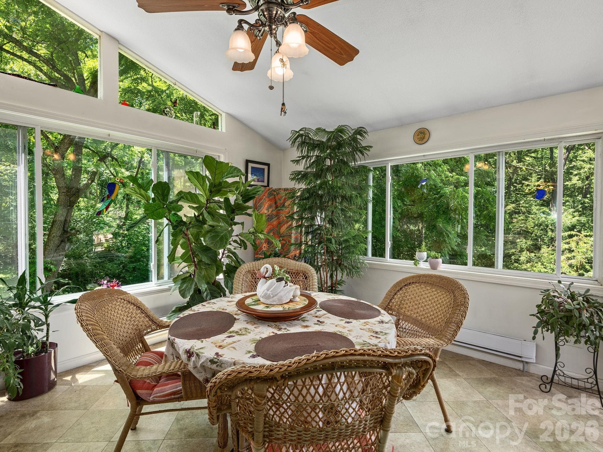 Feels like you're in a tree house when you're dining at this table! - 46 Perennial Ridge, Weaverville