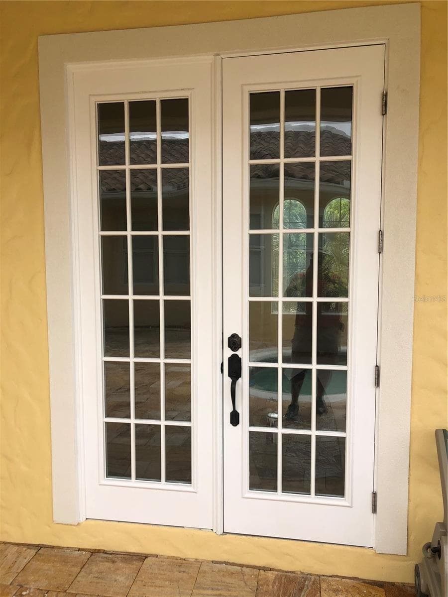 Beautiful French doors entering Casita / Inlaw suite - 88 HIDDEN CV, FLAGLER BEACH
