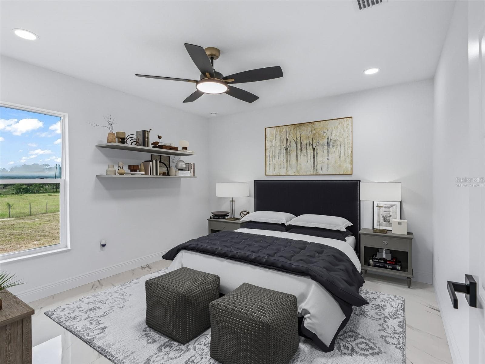 Virtually Staged Bedroom 3 - 14461 SE 80TH ST, MORRISTON