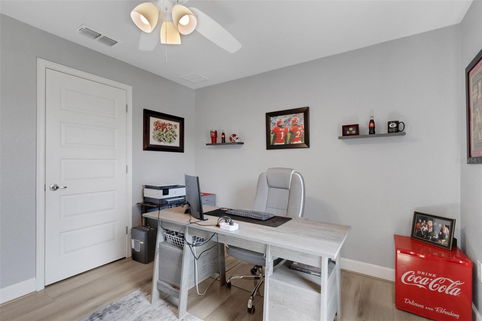 Bedroom #4 is currently utilized as a home office but does have a closet! - 220 HERITAGE PARK LN, MULBERRY