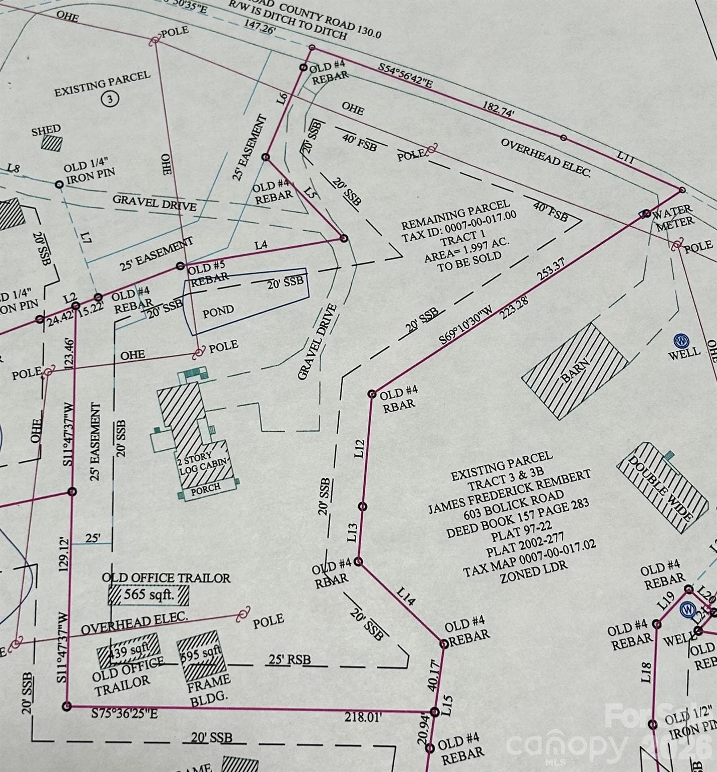 Recorded Survey Plat - 627 Bolick Road, Fort Mill