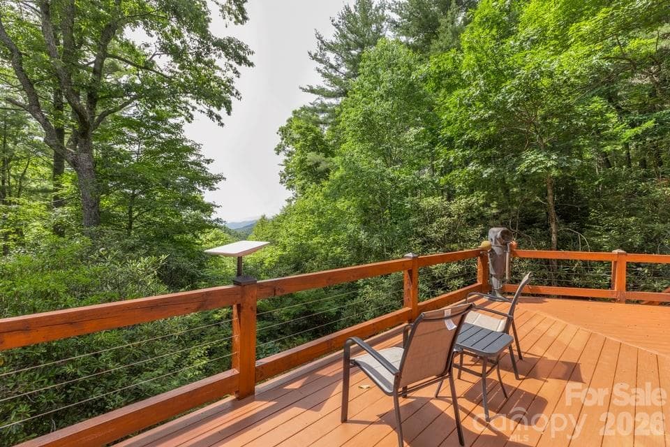 Spacious deck for relaxing and entertaining! - 4435 Flat Mountain Road, Highlands