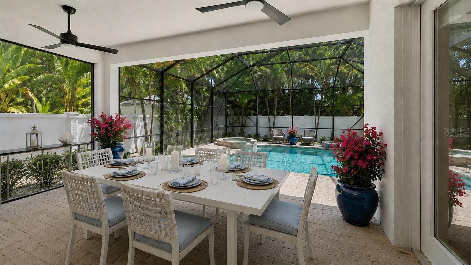 Virtually staged lanai - 1850 MAGNOLIA ST, SARASOTA