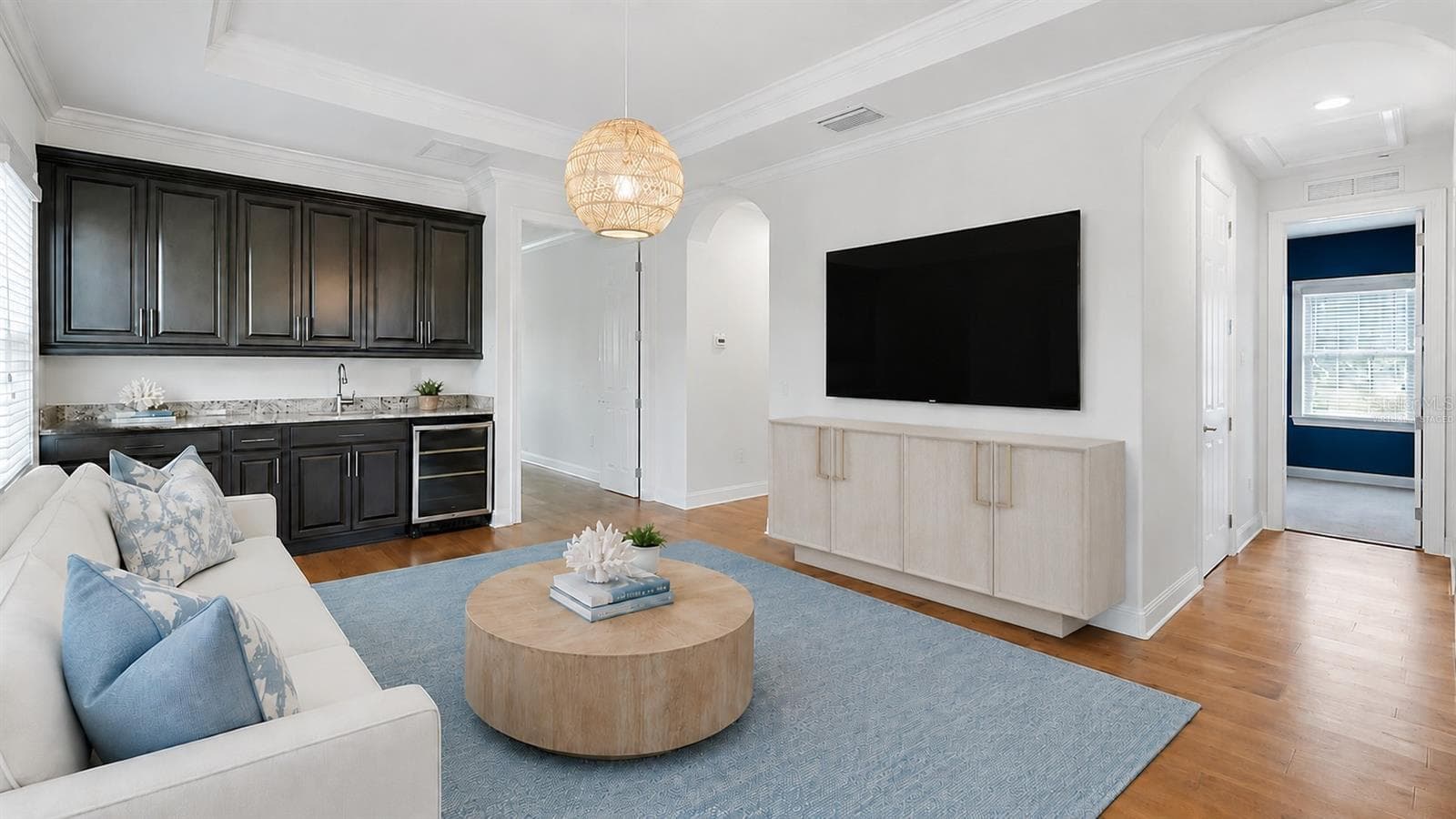 Virtually staged family room - 1850 MAGNOLIA ST, SARASOTA