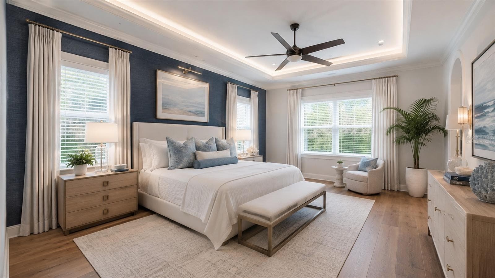Virtually staged primary suite - 1850 MAGNOLIA ST, SARASOTA