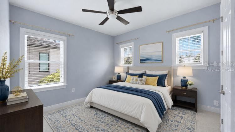 Virtually staged bedroom 2 - 1850 MAGNOLIA ST, SARASOTA