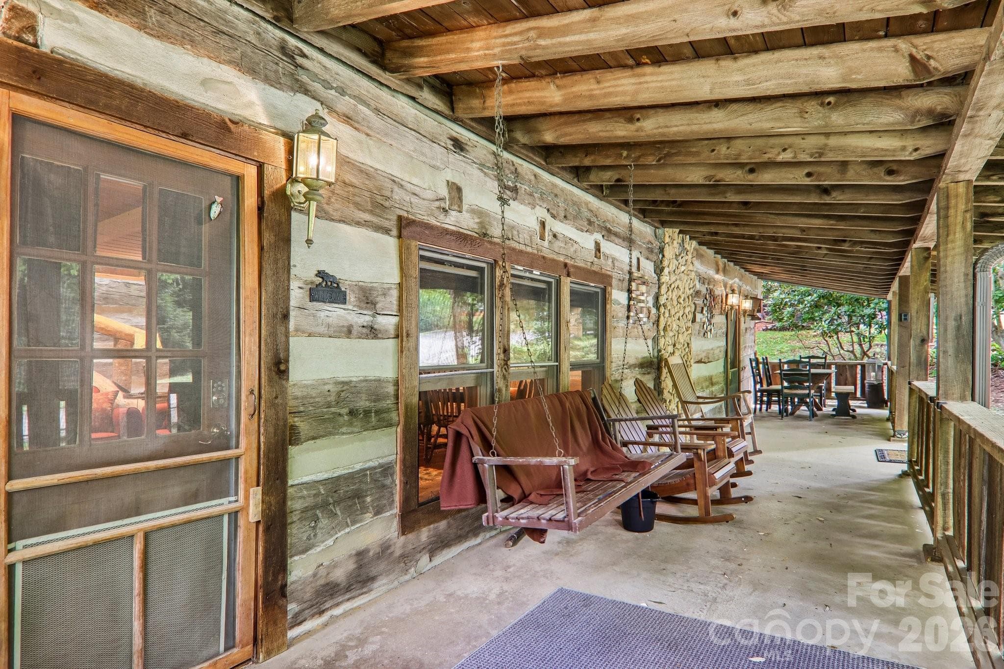 Porch Swing to Enjoy Sounds of Stream - Mars Hill