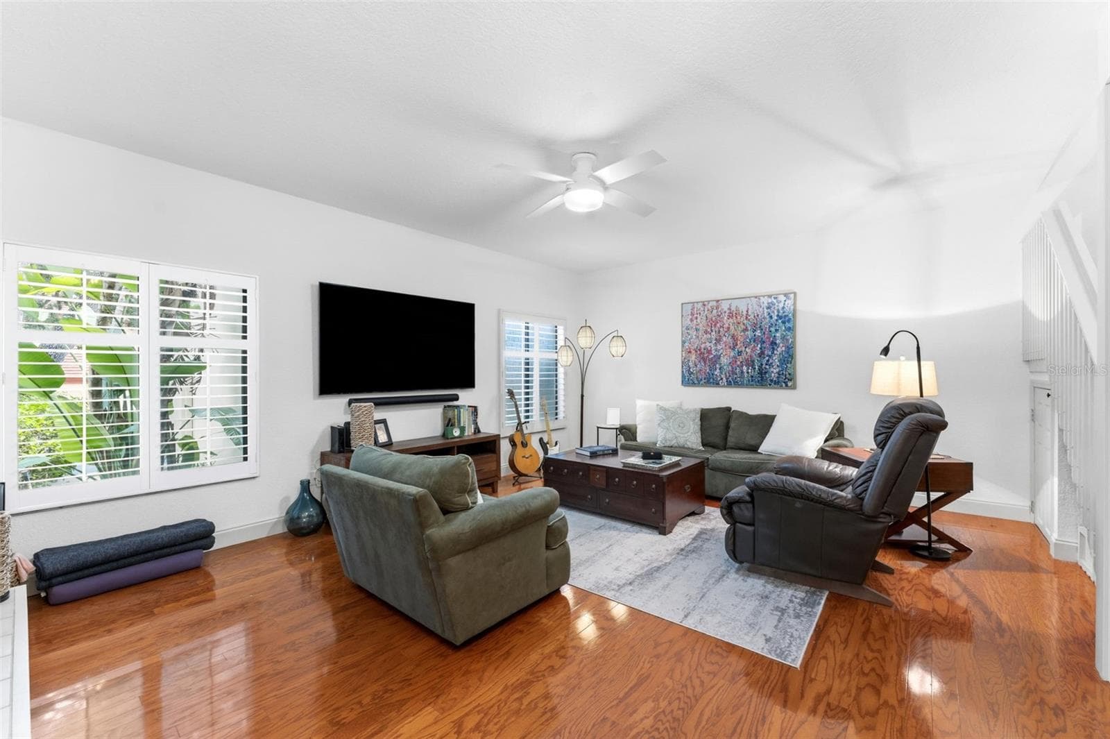 Living room view from front door - 3460 COUNTRYSIDE BLVD #66, CLEARWATER