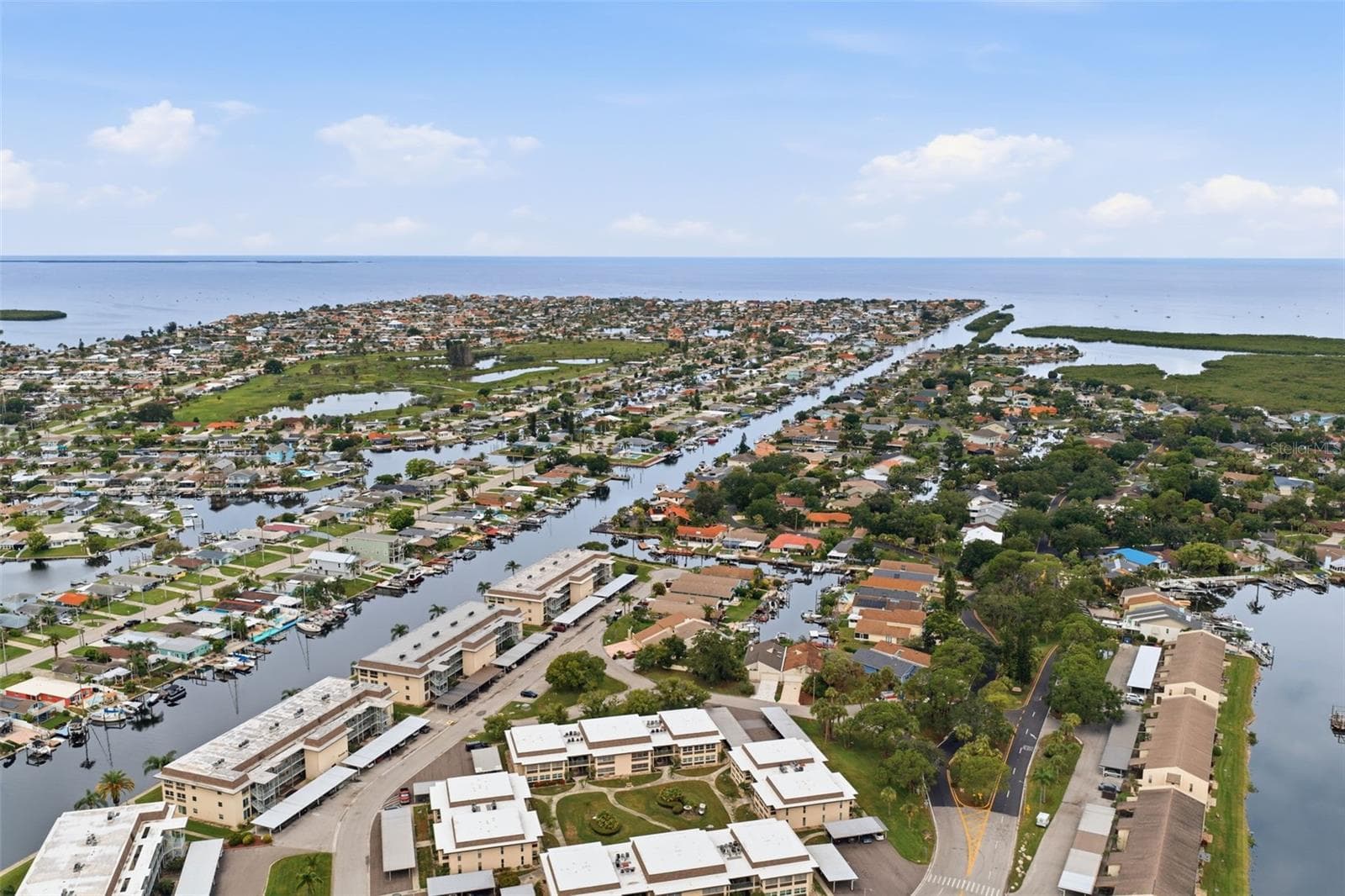 Aerial View of Area all the Way to Gulf - 5242 OPAL LN #104, NEW PORT RICHEY