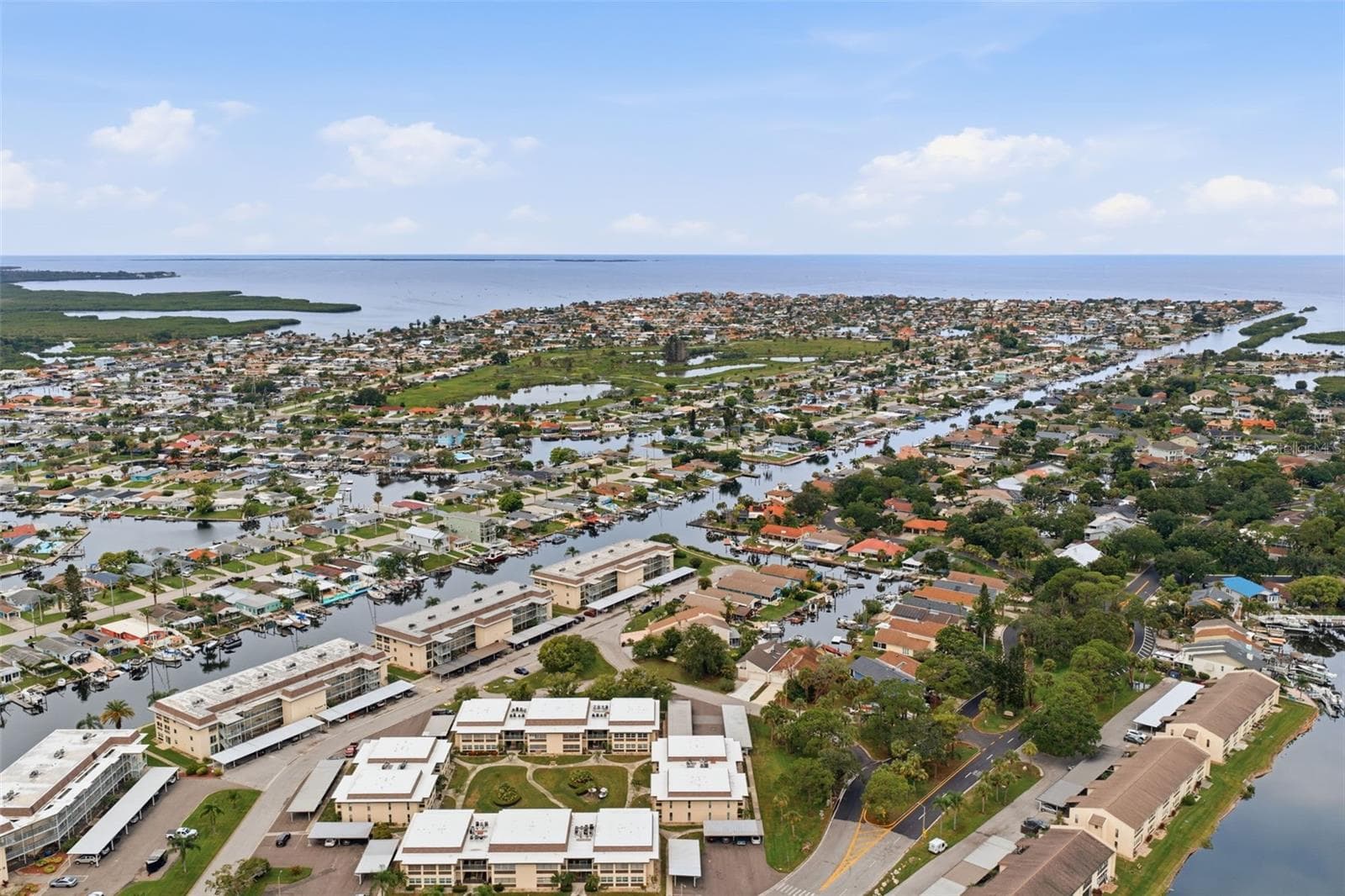 Aerial View of Area all the Way to Gulf - 5242 OPAL LN #104, NEW PORT RICHEY