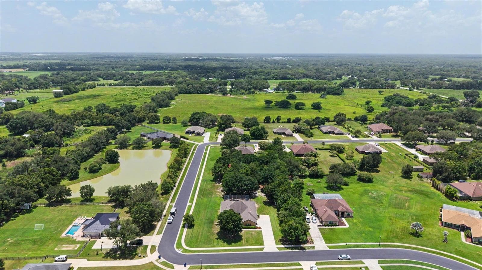 Aerial View of the Home and Neighborhood - 27928 AUSTIN WOODS DRIVE, DADE CITY
