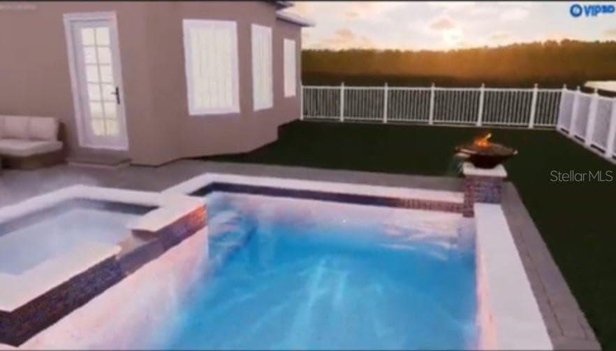 Virtual Pool Rendering showing extra yard space - 5714 SEA TROUT PL, APOLLO BEACH
