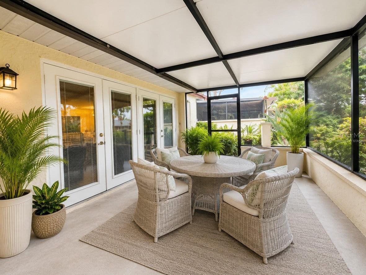 VIrtually Staged Lanai - 6207 COURTSIDE DR #23, BRADENTON