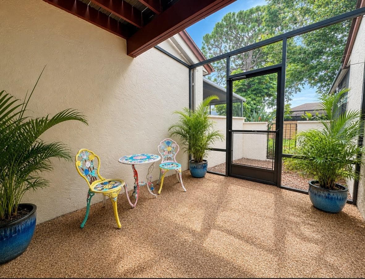 Virtually Staged Downstairs Patio - 6207 COURTSIDE DR #23, BRADENTON