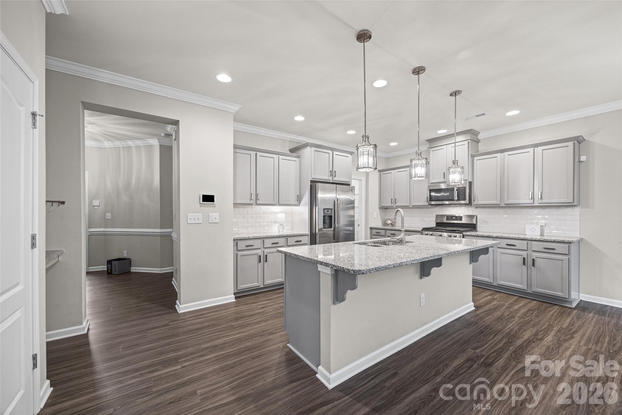 Kitchen with Large Granite Island - 623 Amber Meadows Way, Fort Mill