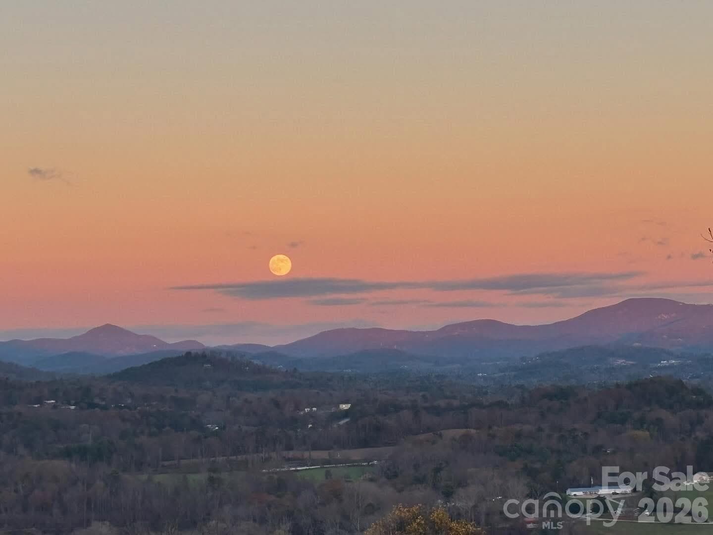 Moonrise at sunset - Hendersonville